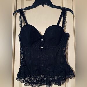 Smart & Sexy Black Lace Corset - 38C (Pre-owned)